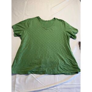 Lane Bryant Plus size 26 green womens shirt